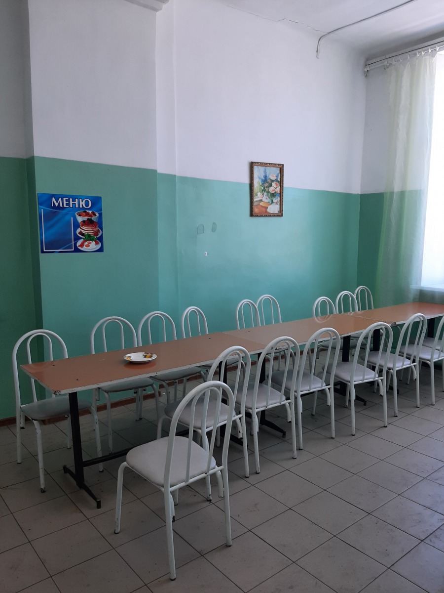 Школьная столовая. Обеденный зал..
